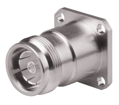 COAXIAL CONNECTOR, 4.3-10, 50 Ohm, Straight panel receptacle, jack (female), flange mount