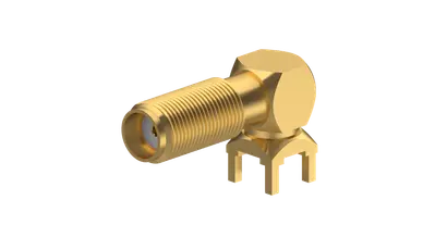 COAXIAL CONNECTOR, SMA, 50 Ohm, Right angle PCB jack (female)