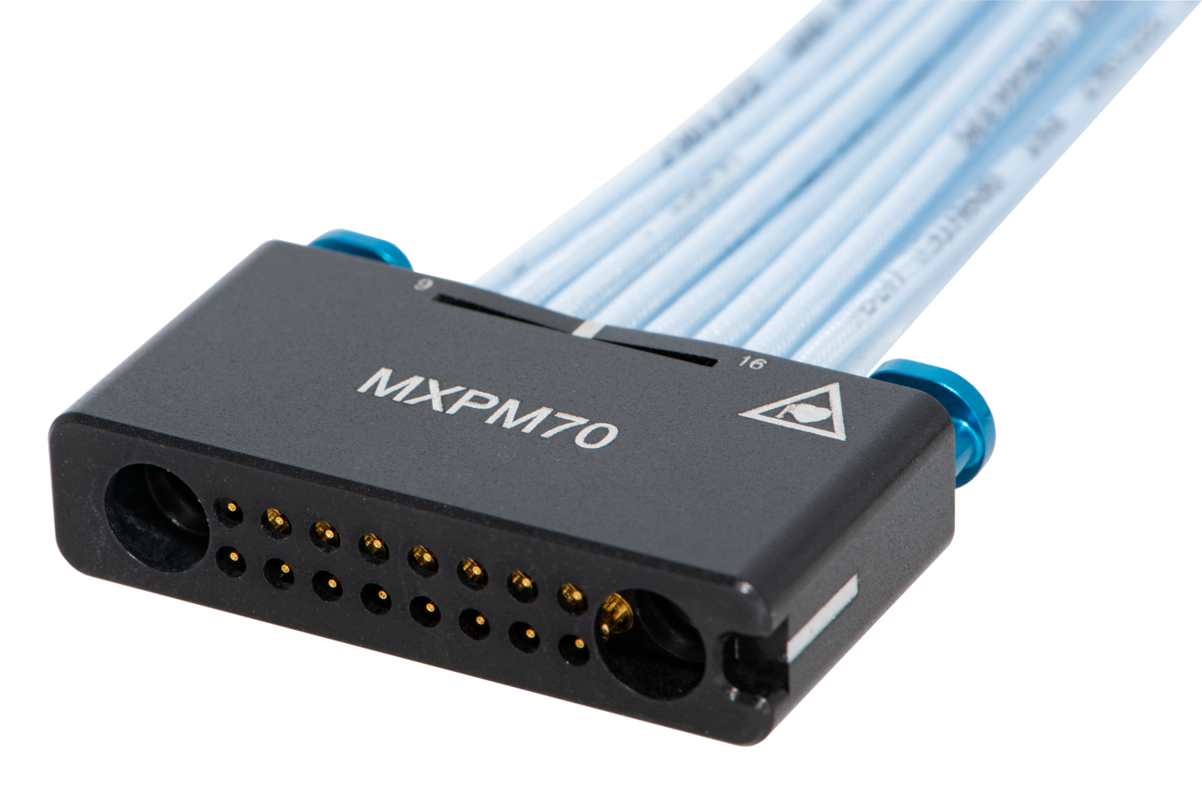 Multicoax breakout, 1x8, MXPM (male) to PC185 (female), 50 Ohm, 70 GHz, 152mm