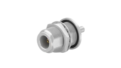 COAXIAL CONNECTOR, N, 50 Ohm, Straight bulkhead cable jack (female)