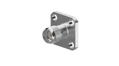 COAXIAL CONNECTOR, SMA, 50 Ohm, Straight panel receptacle, jack (female), flange mount