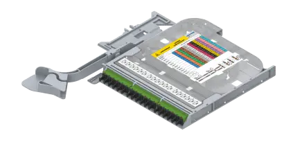 LISA ribbon splice cassette, 18xMTP Base-8, 144 fibers