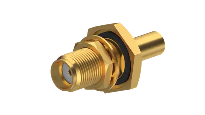 COAXIAL CONNECTOR, SMA, 50 Ohm, Straight bulkhead cable jack (female)