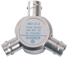 RESISTIVE POWER DIVIDER, 50 Ohm, BNC