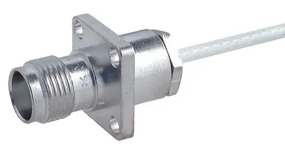 COAXIAL CONNECTOR, TNC, 50 Ohm, Straight panel cable jack (female), flange mount