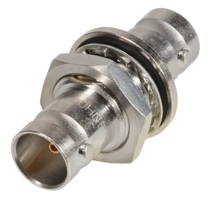 COAXIAL ADAPTER, BNC, 50 Ohm, Bulkhead, jack / jack (female / female)