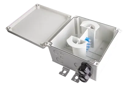 FTTA Box mittel 12 RRH. 12xLCD aqua. 6x 4.7-5.6 mm, MM-OM3