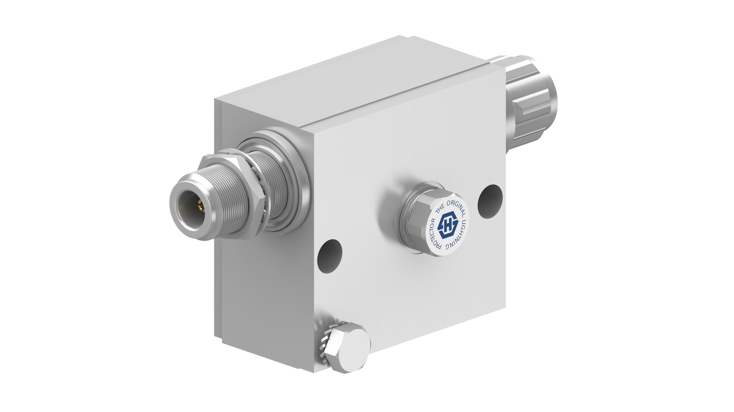 COAXIAL SURGE PROTECTOR DEVICE, Fine protectors hybrid technology, box design, bypass voltage 15 V, DC current 3 A