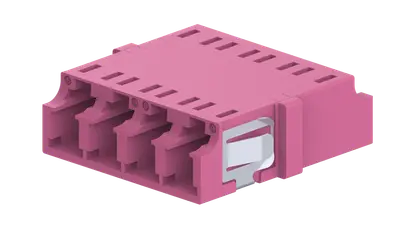 LC adapter, w/o flange, quadruplex