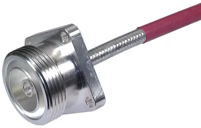COAXIAL CONNECTOR, 7/16, 50 Ohm, Straight panel cable jack (female), flange mount