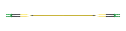 Duplex, LC classic-LC classic, APC, 1.7mm, gelb, SM/A2