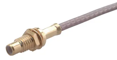 COAXIAL CONNECTOR, SMC, 50 Ohm, Straight bulkhead cable jack (female)