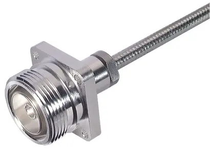 COAXIAL CONNECTOR, 7/16, 50 Ohm, Straight panel cable jack (female), flange mount