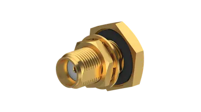 COAXIAL CONNECTOR, SMA, 50 Ohm, Straight bulkhead cable jack (female)