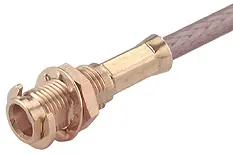 COAXIAL CONNECTOR, MCX, 50 Ohm, Straight bulkhead cable jack (female)