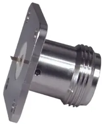 COAXIAL CONNECTOR, N, 50 Ohm, Straight panel receptacle, jack (female), flange mount