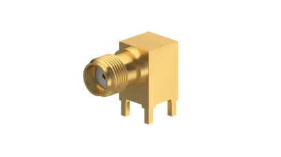 COAXIAL CONNECTOR, SMA, 50 Ohm, Right angle PCB jack (female)