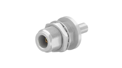 COAXIAL CONNECTOR, N, 50 Ohm, Straight bulkhead cable jack (female)