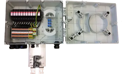 HTTA box with surge protection device