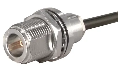 COAXIAL CONNECTOR, N, 50 Ohm, Straight bulkhead cable jack (female)