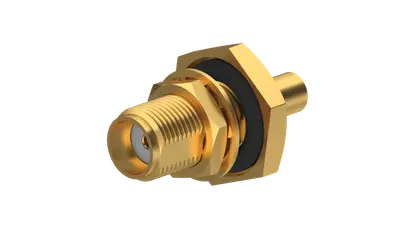 COAXIAL CONNECTOR, SMA, 50 Ohm, Straight bulkhead cable jack (female)