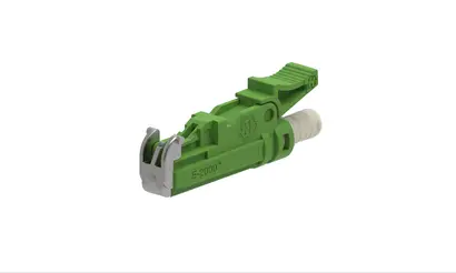 E-2000® Verbinder, SM Premium, APC, Gen 2, grün
