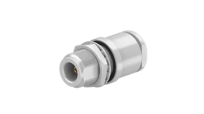 COAXIAL CONNECTOR, N, 50 Ohm, Straight bulkhead cable jack (female)
