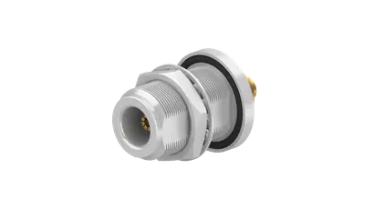 COAXIAL CONNECTOR, N, 50 Ohm, Straight bulkhead cable jack (female)
