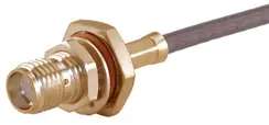 COAXIAL CONNECTOR, SMA, 50 Ohm, Straight bulkhead cable jack (female)