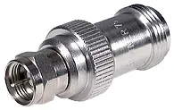 COAXIAL ADAPTER, F - N, 75 Ohm, plug / jack (male / female)