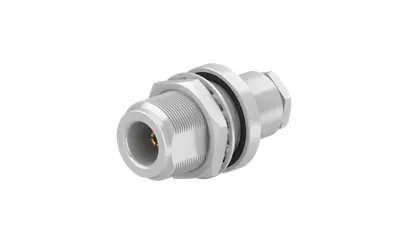 COAXIAL CONNECTOR, N, 50 Ohm, Straight bulkhead cable jack (female)