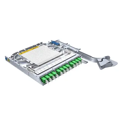 LISA Spleißkassette links, 24xSM G.652.D, LCD APC, kein Farbcode