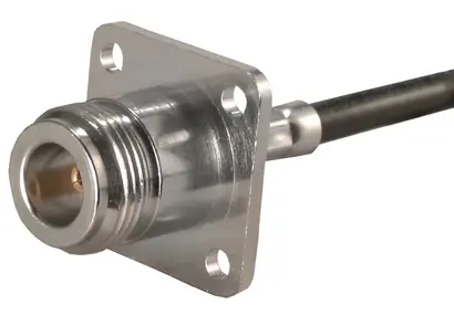 COAXIAL CONNECTOR, N, 50 Ohm, Straight panel cable jack (female), flange mount