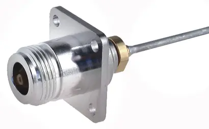 COAXIAL CONNECTOR, N, 50 Ohm, Straight panel cable jack (female), flange mount