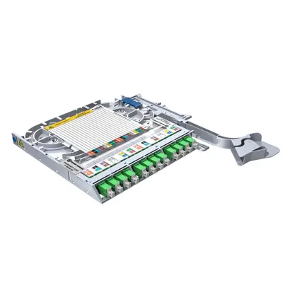 LISA splice cassette LEFT, 12xSM G.652.D, SC APC, TIA