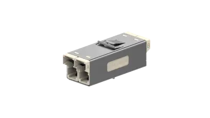 E-2000® adapter, SM, UPC, snap-in flange, duplex, blue