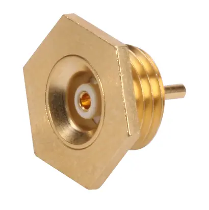 COAXIAL CONNECTOR, MMBX, 50 Ohm, Straight bulkhead receptacle, jack (female)