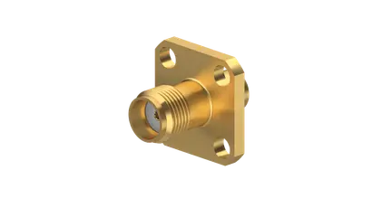 COAXIAL CONNECTOR, SMA, 50 Ohm, Straight panel cable jack (female), flange mount