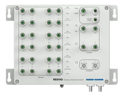 Railway Ethernet Switch, 4x10G+2x10G FO,24x1G,26xPoE++