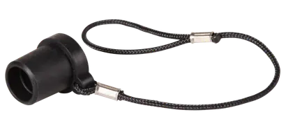 Q-ODC cap, extension, rubber, black, with cord