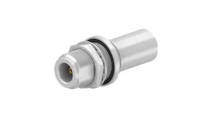 COAXIAL CONNECTOR, N, 50 Ohm, Straight bulkhead cable jack (female)