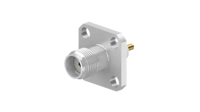 COAXIAL CONNECTOR, SMA, 50 Ohm, Straight panel receptacle, jack (female), flange mount
