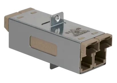 E-2000® Adapter, MM, PC, 2-Loch Flansch, Duplex, beige