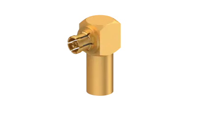 COAXIAL CONNECTOR, SMPM, 50 Ohm, Right angle cable jack (female)