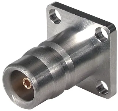 COAXIAL CONNECTOR, QN, 50 Ohm, Straight panel receptacle, jack (female), flange mount