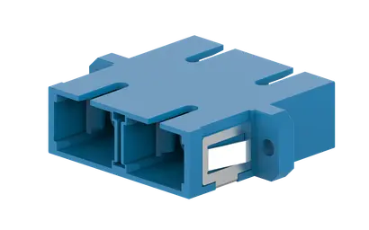 SC adapter, 2-hole flange, duplex