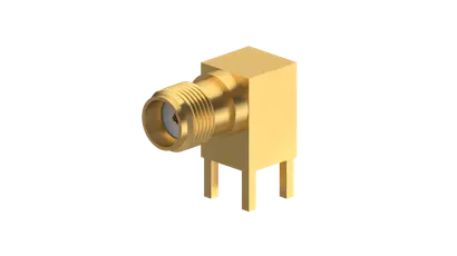 COAXIAL CONNECTOR, SMA, 50 Ohm, Right angle PCB jack (female)