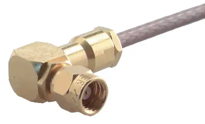 COAXIAL CONNECTOR, SMC, 50 Ohm, Right angle cable plug (male)