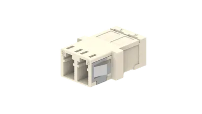 Adapter LC / LX.5, duplex, horiz. metal clip LC or LX.5 side