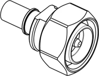 COAXIAL CONNECTOR, 4.3-10, 50 Ohm, Straight cable plug (male)